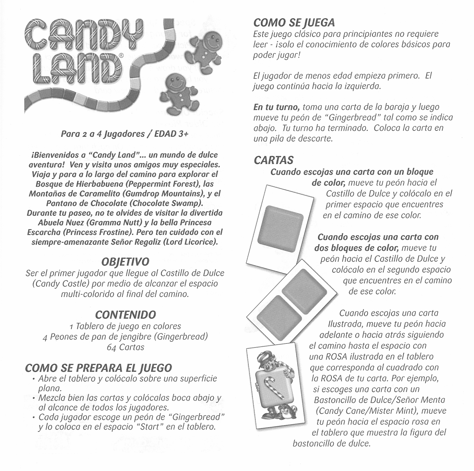 HASBRO Candy Land 2004 User Manual