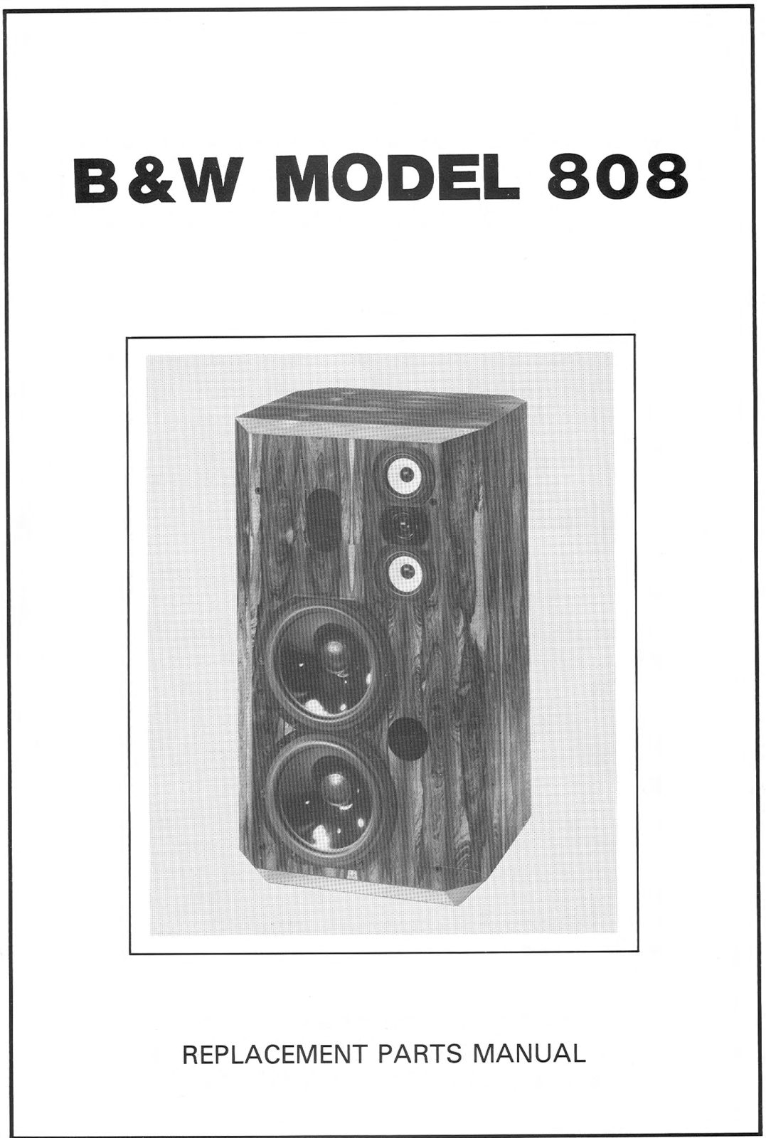 Bowers and Wilkins 808 Service manual