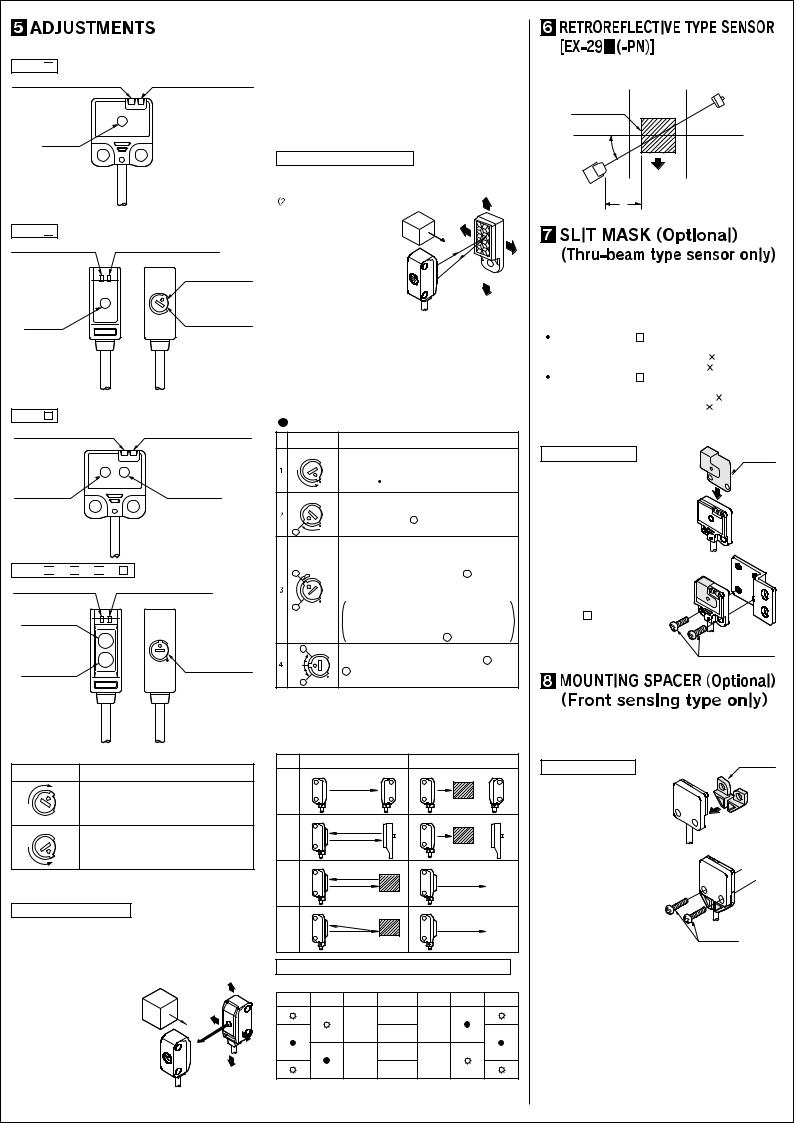 Panasonic EX-20 Series Instruction Manual