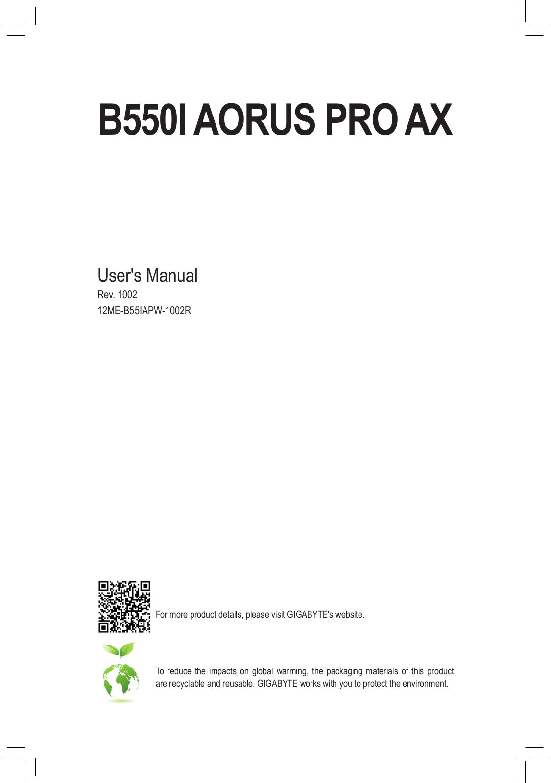 Gigabyte B550I Aorus Pro AX Service Manual