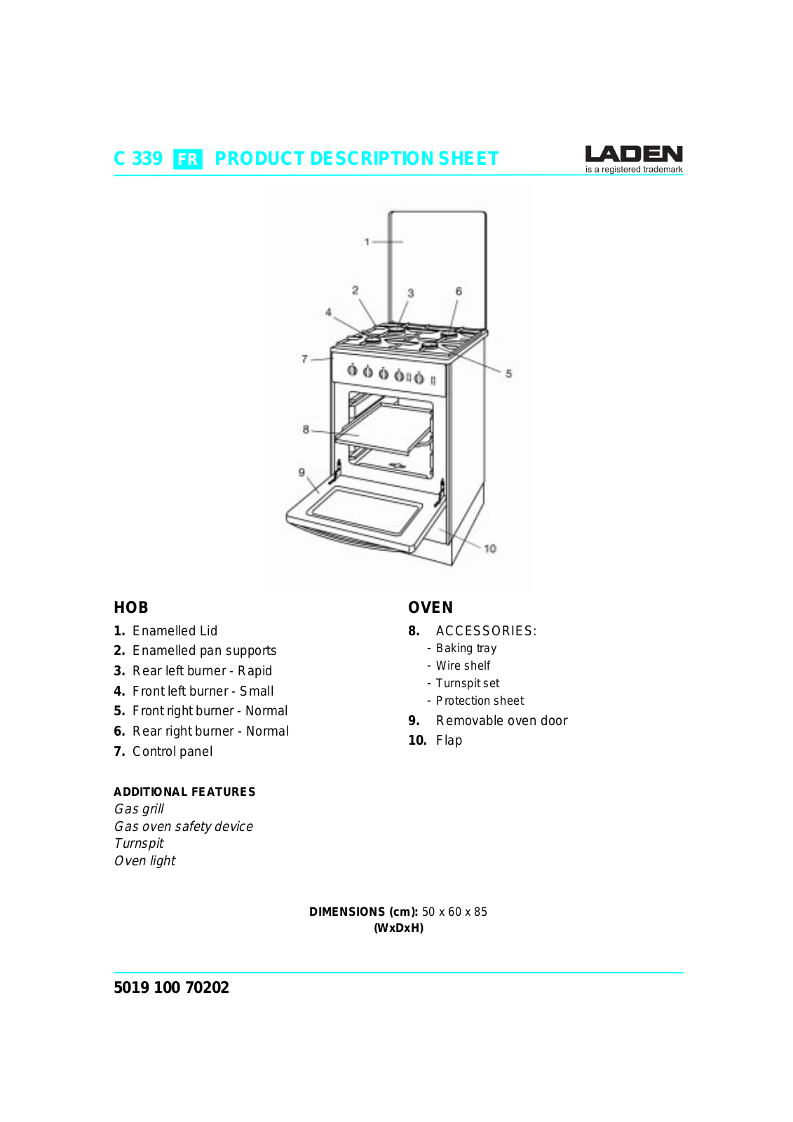 Whirlpool C 339 BR PROGRAM CHART