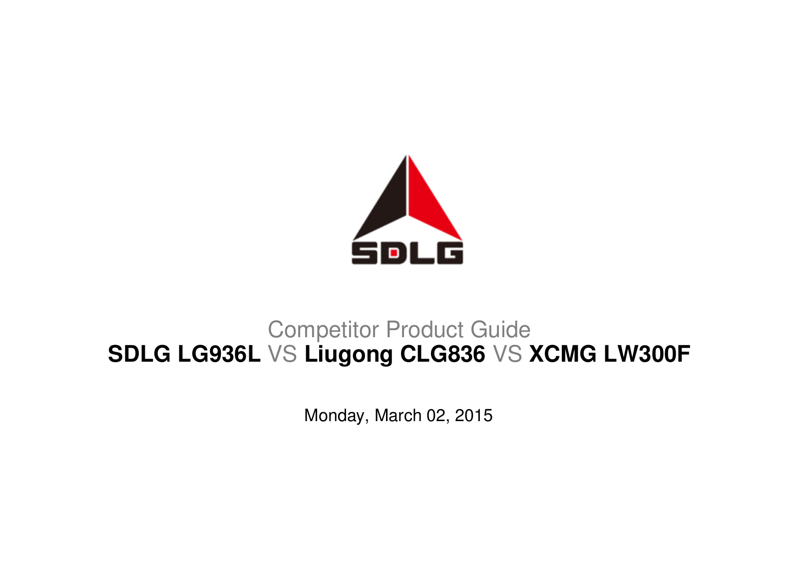 XCMG LG936L, CLG836, LW300F Service Manual