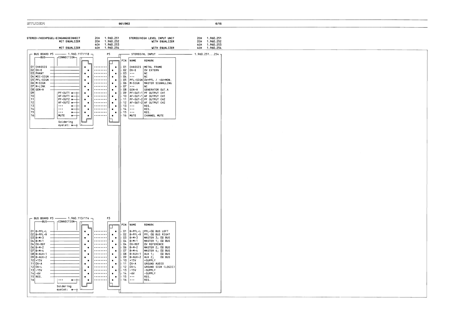 Studer 962, 961 Service Manual