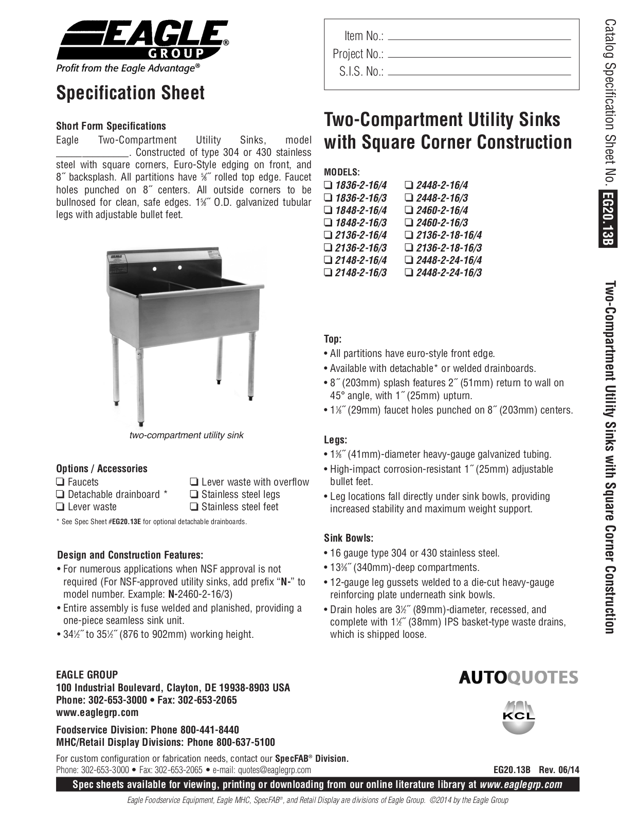 Eagle 1836-2-16-3 User Manual