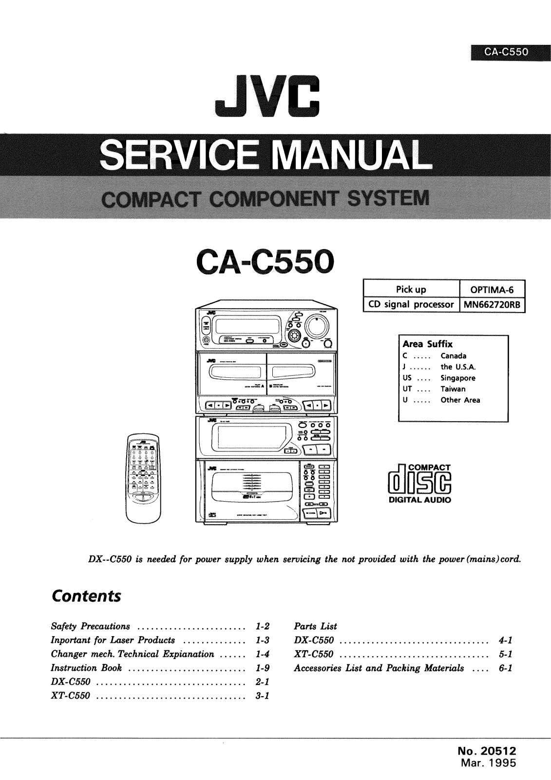 JVC CAC-550 Service manual