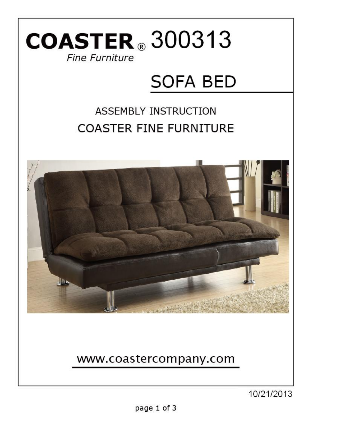 Coaster 300313 Assembly Guide