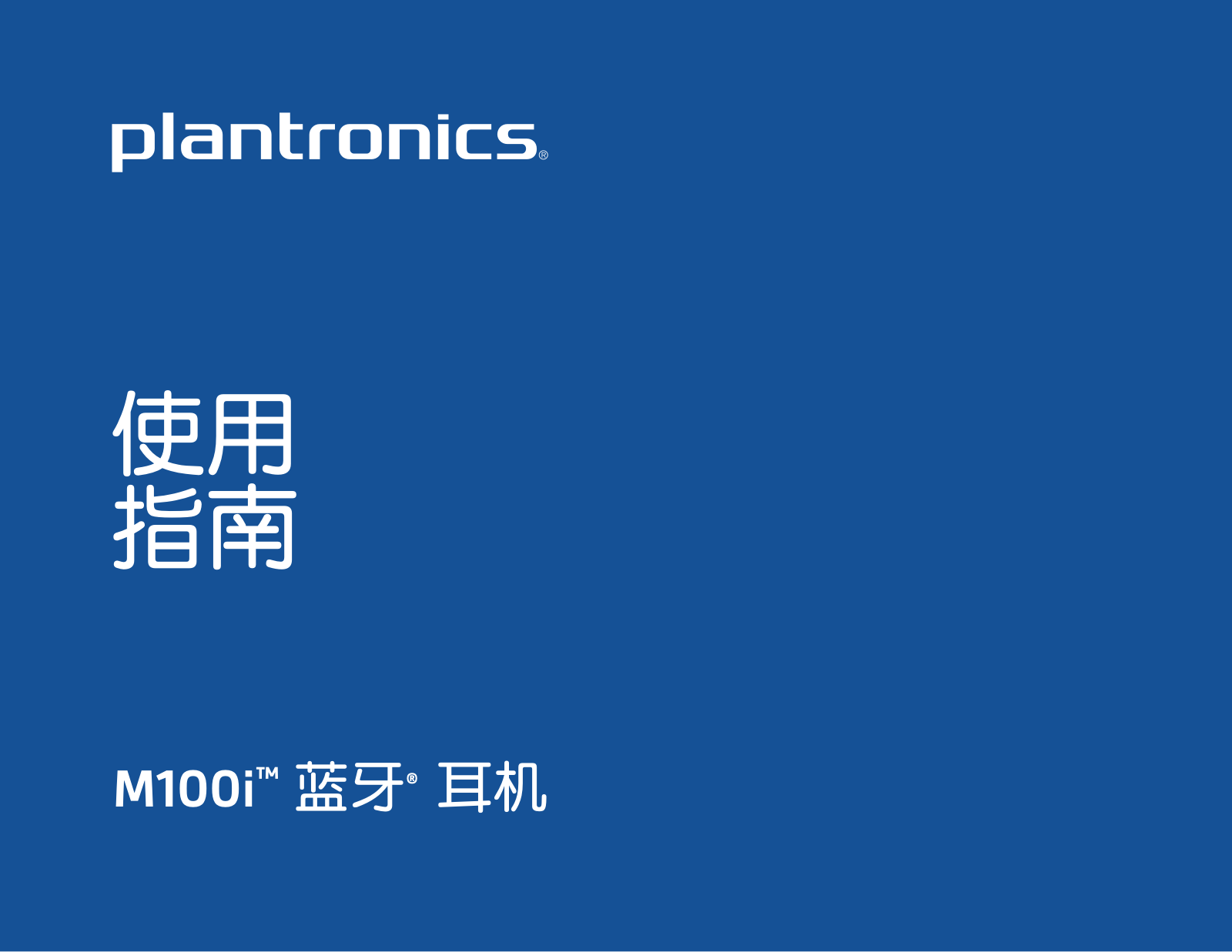 Plantronics M100I, M100 User Manual