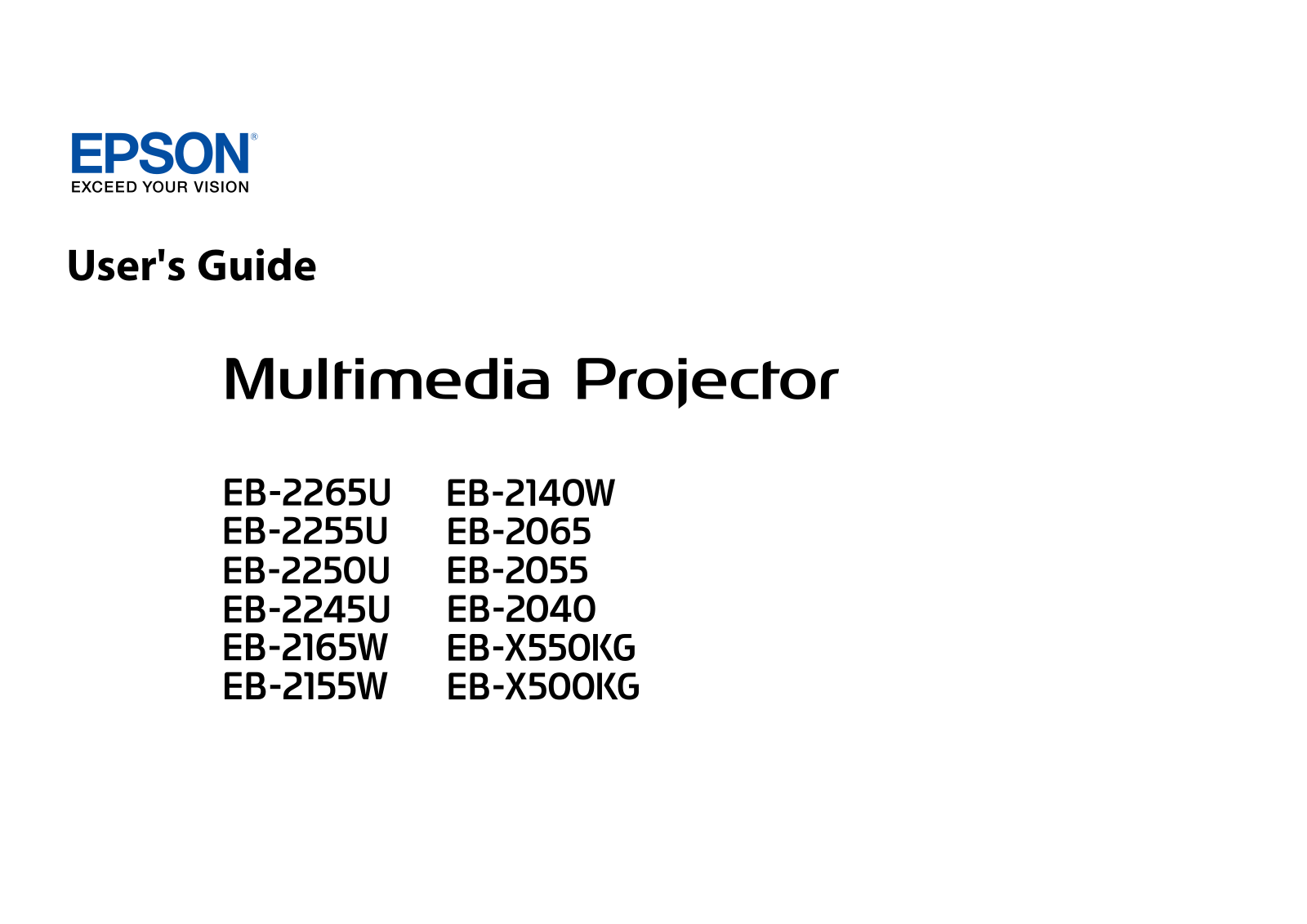 Epson EB-2245U User Manual