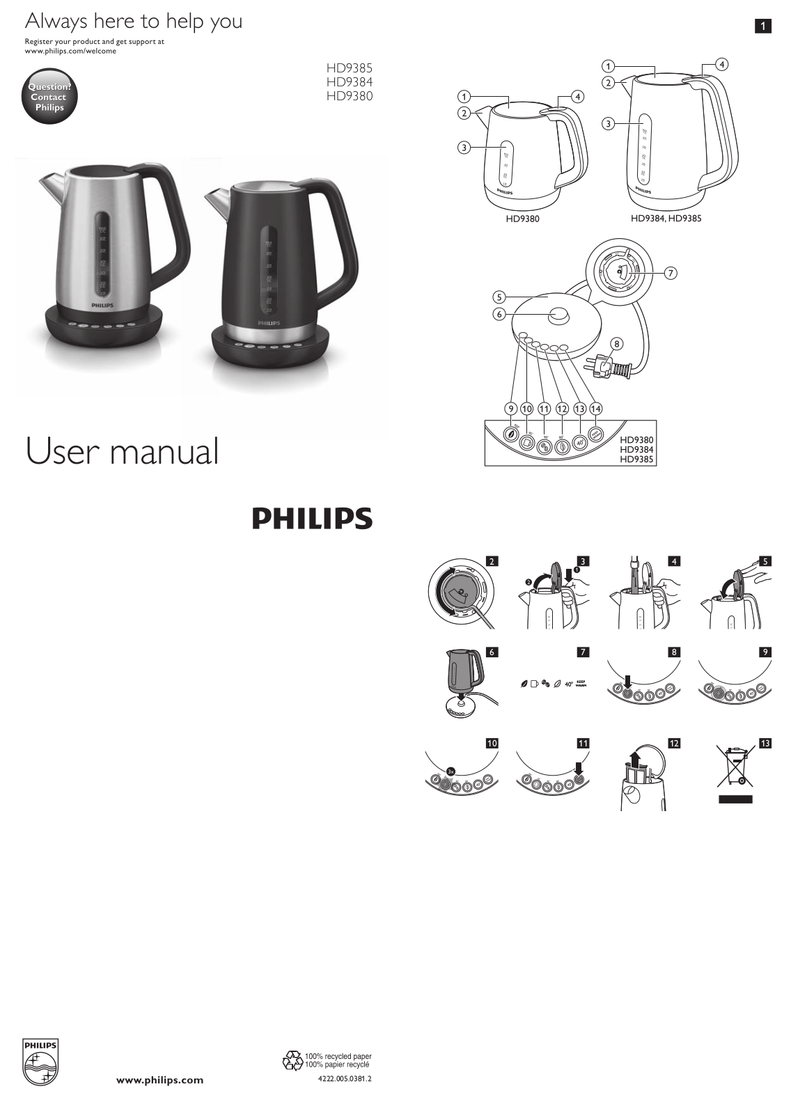 PHILIPS HD9380 User Manual