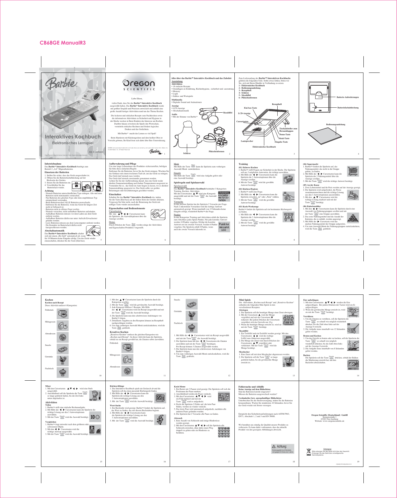 Oregon CB68 USER MANUAL