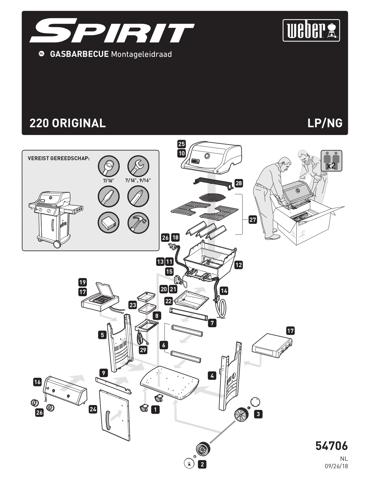 Weber Spirit E-220 Original User manual