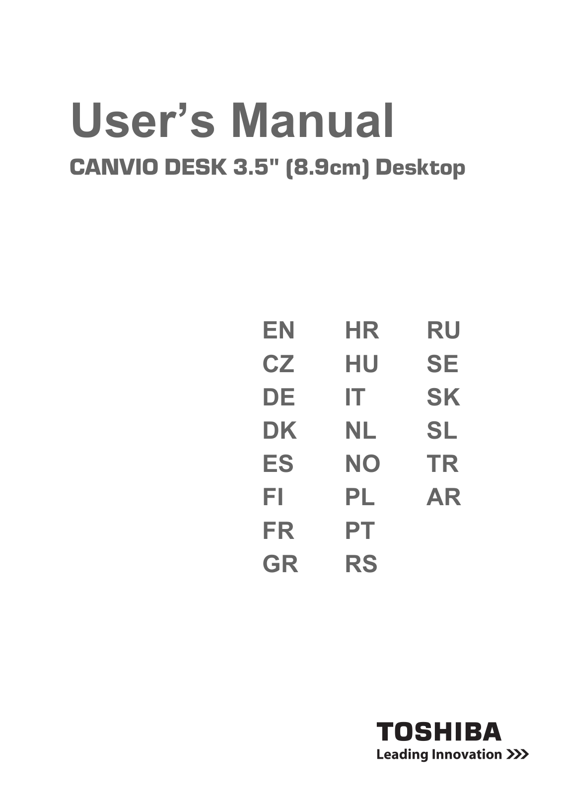 Toshiba HDWC240EK3J1 User guide