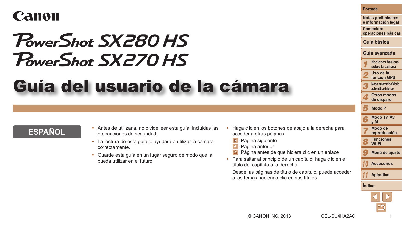 Canon SX270 HS Instruction Manual