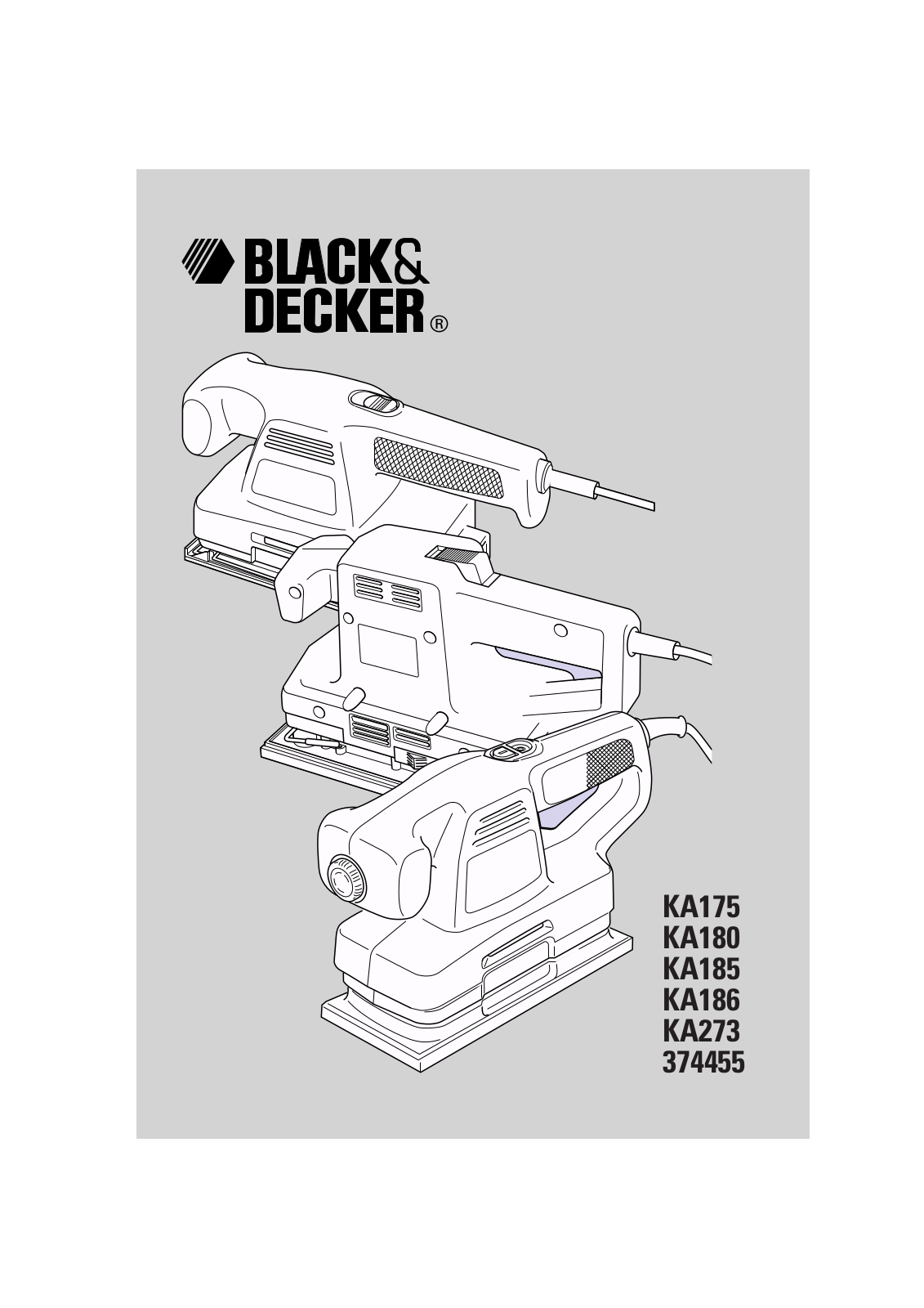 Black & Decker KA273, KA175, KA186, KA180, KA185 User Manual