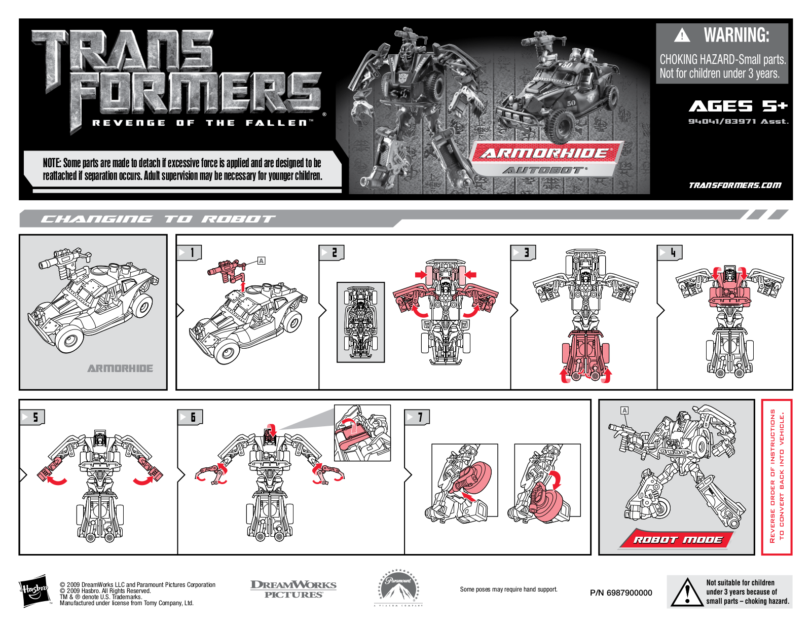 Hasbro TRANSFORMERS ROTF ARMORHIDE User Manual