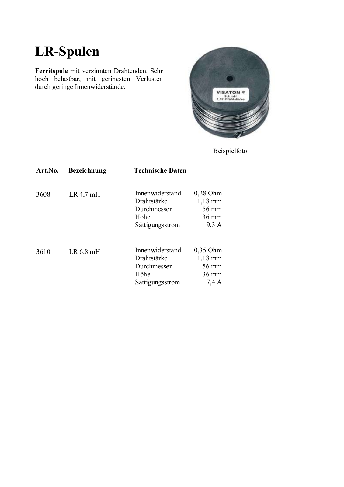 VISATON VIS SP 3610 4,7_6,8 - ManualMachine.com