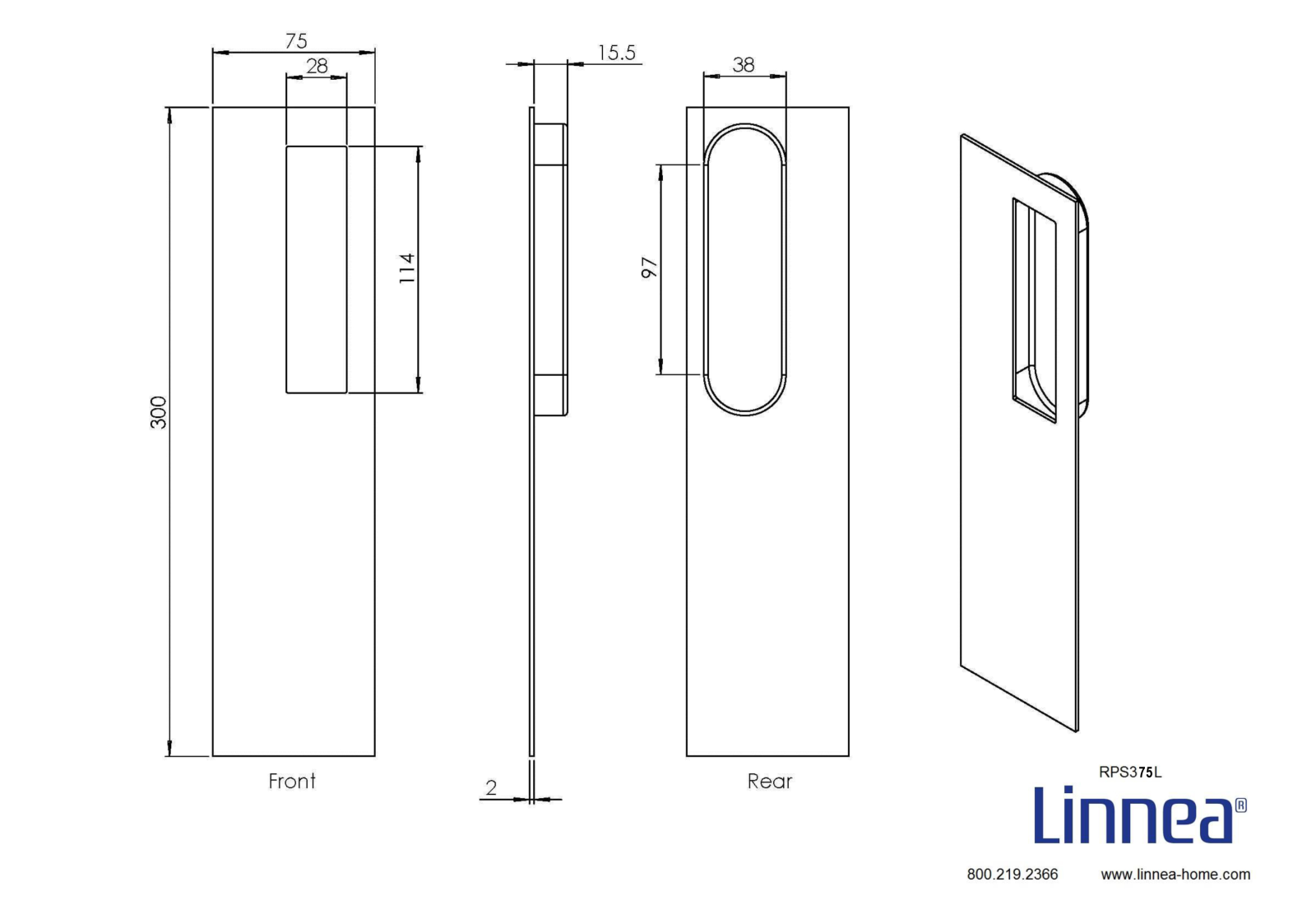 Linnea LNNE1362 Dimensions - ManualMachine.com
