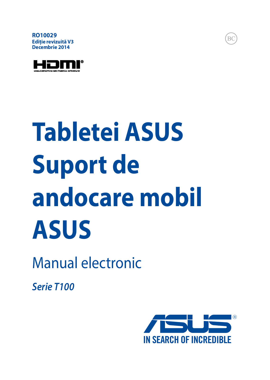 ASUS T100TAF, RO10029 User Manual