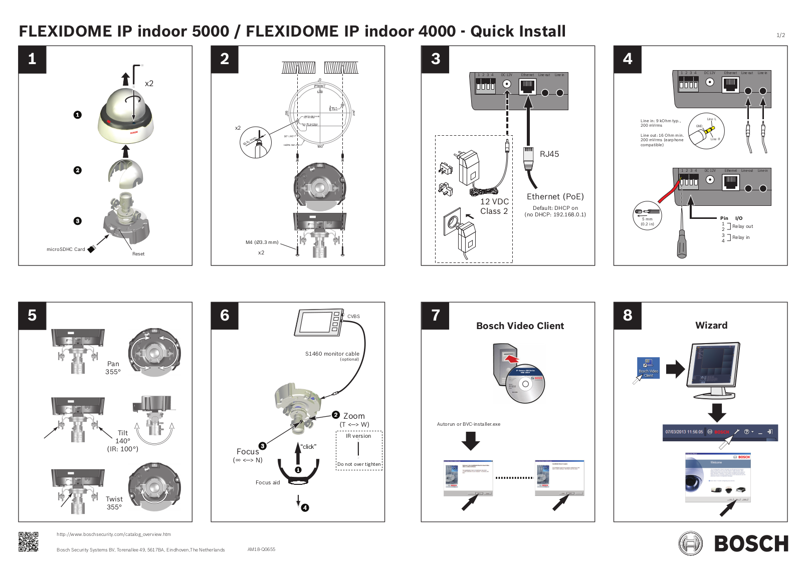 Bosch NII-40012-V3, NIN-40012-V3, NIN-50022-V3 Installation Guide