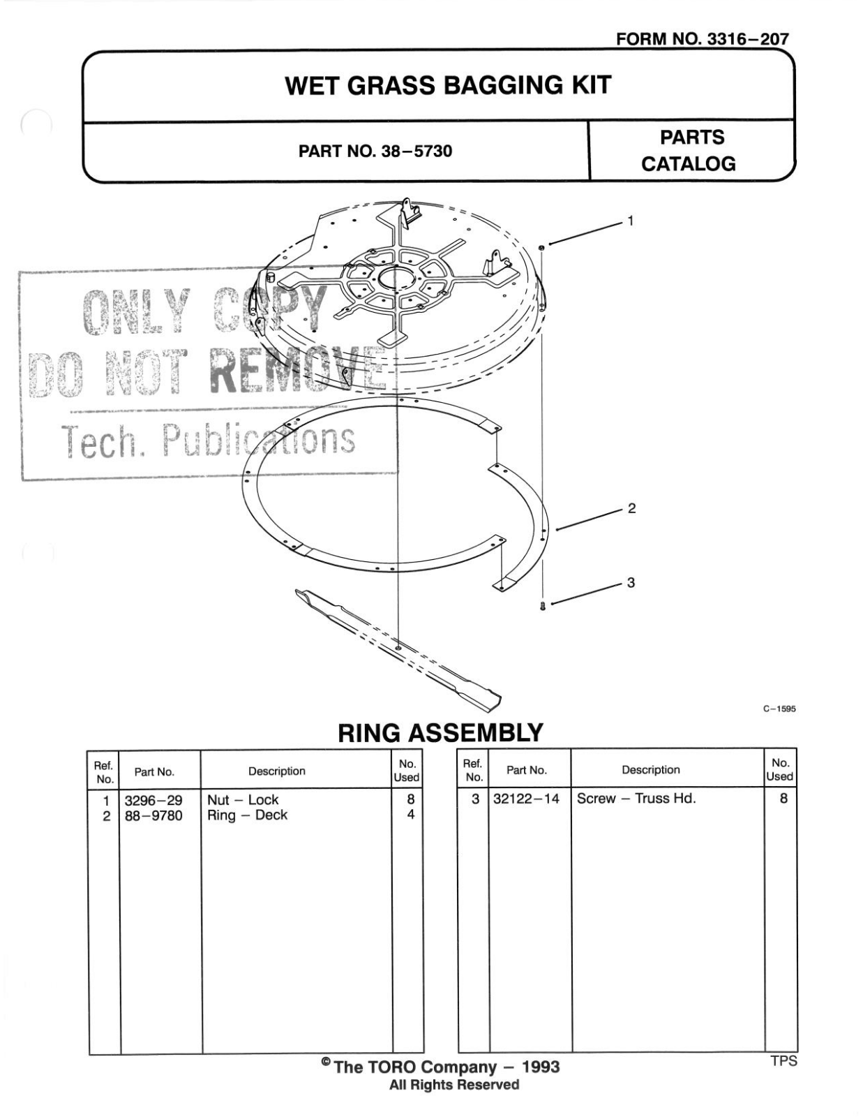 Toro 38-5730 Parts Catalogue