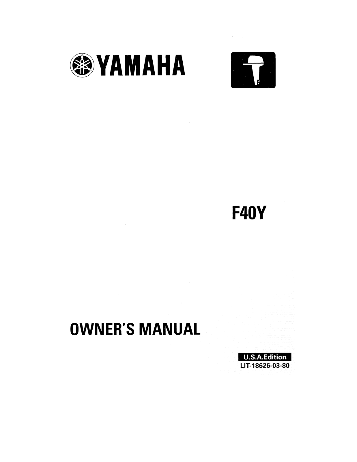 Yamaha F40HP User Manual