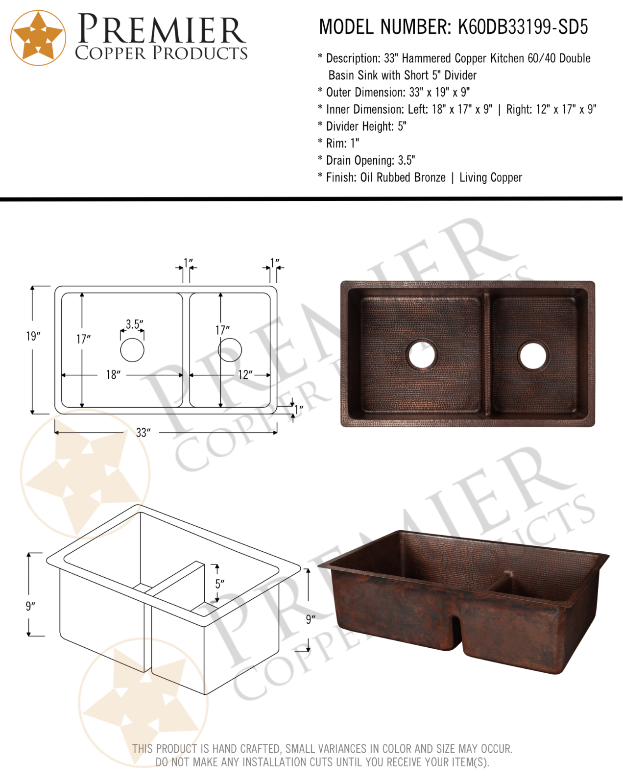 Premier Copper Products IER10001 Specifications - ManualMachine.com