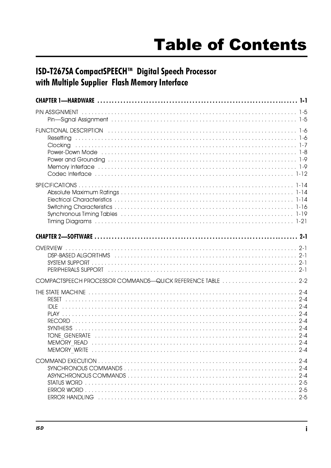 ISD ISD-T267SA-Q, ISD-T267SA-J Datasheet