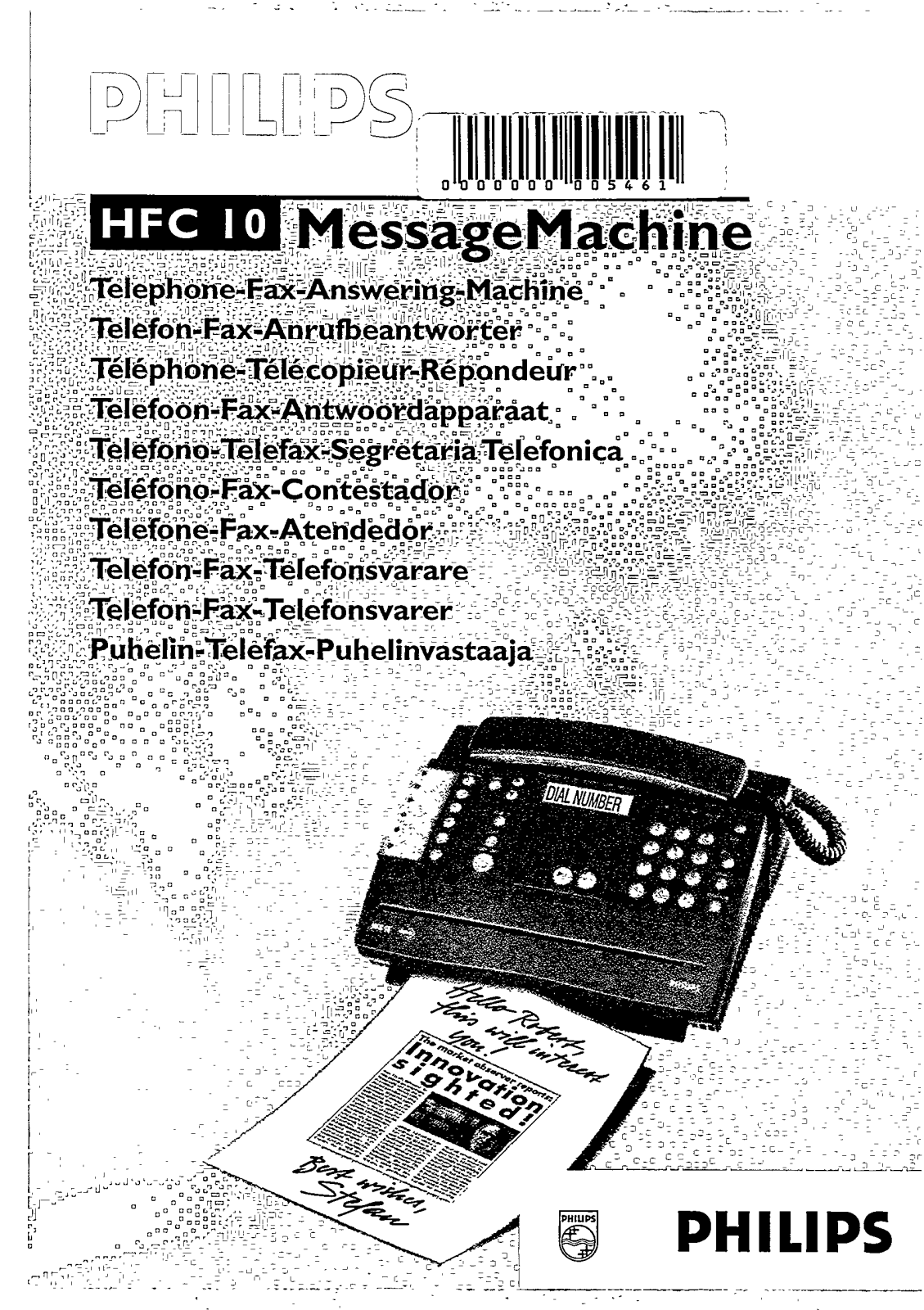 Philips HFC10S/02L, HFC10S/02, HFC10A1/05, HFC10A1/03, HFC10A1/09 User Manual