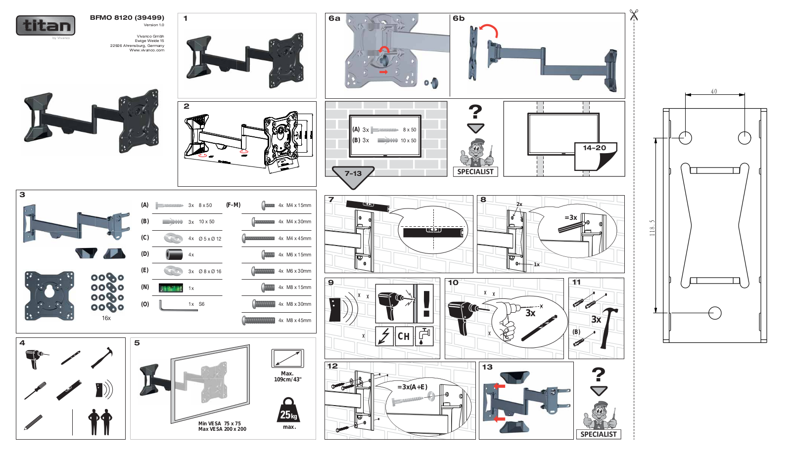 Vivanco Titan BFMO 8120 operation manual