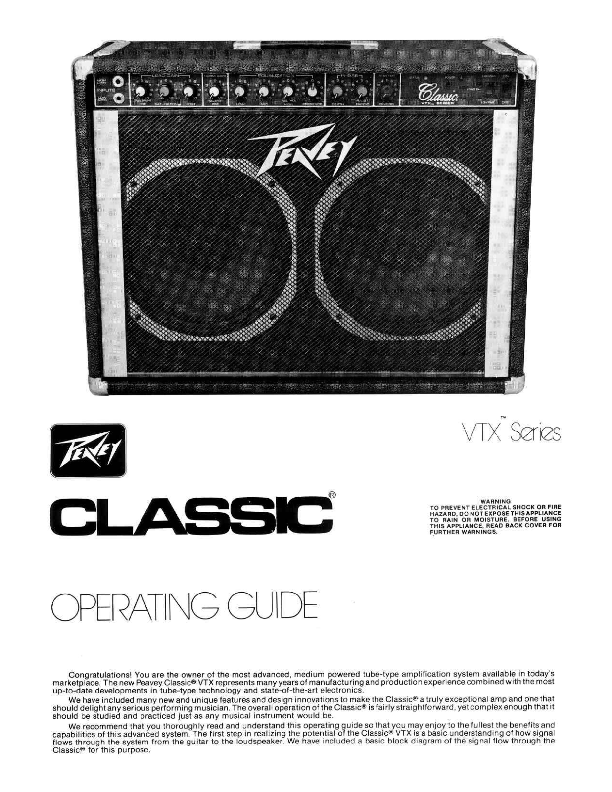 Peavey Classic VTX User Manual