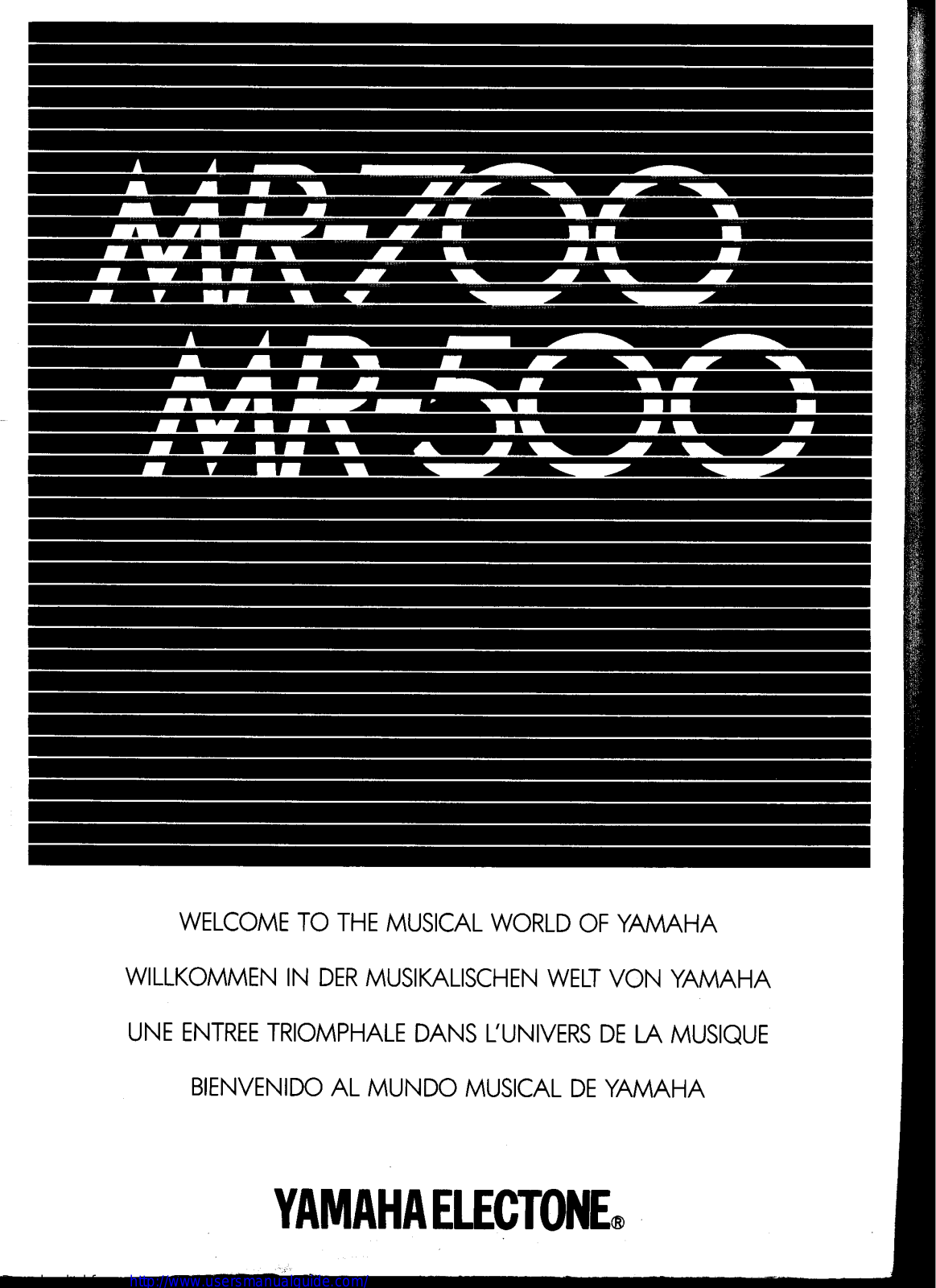 Yamaha Audio MR-700, MR-500 User Manual