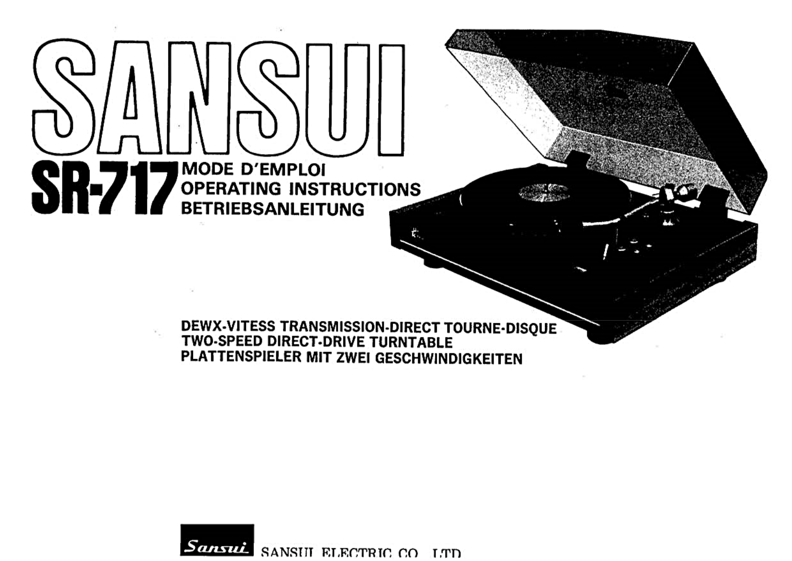 Sansui SR-717 Owners Manual