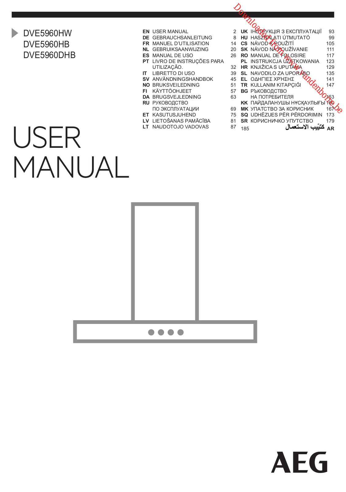 AEG DVE 5960 HB User Manual