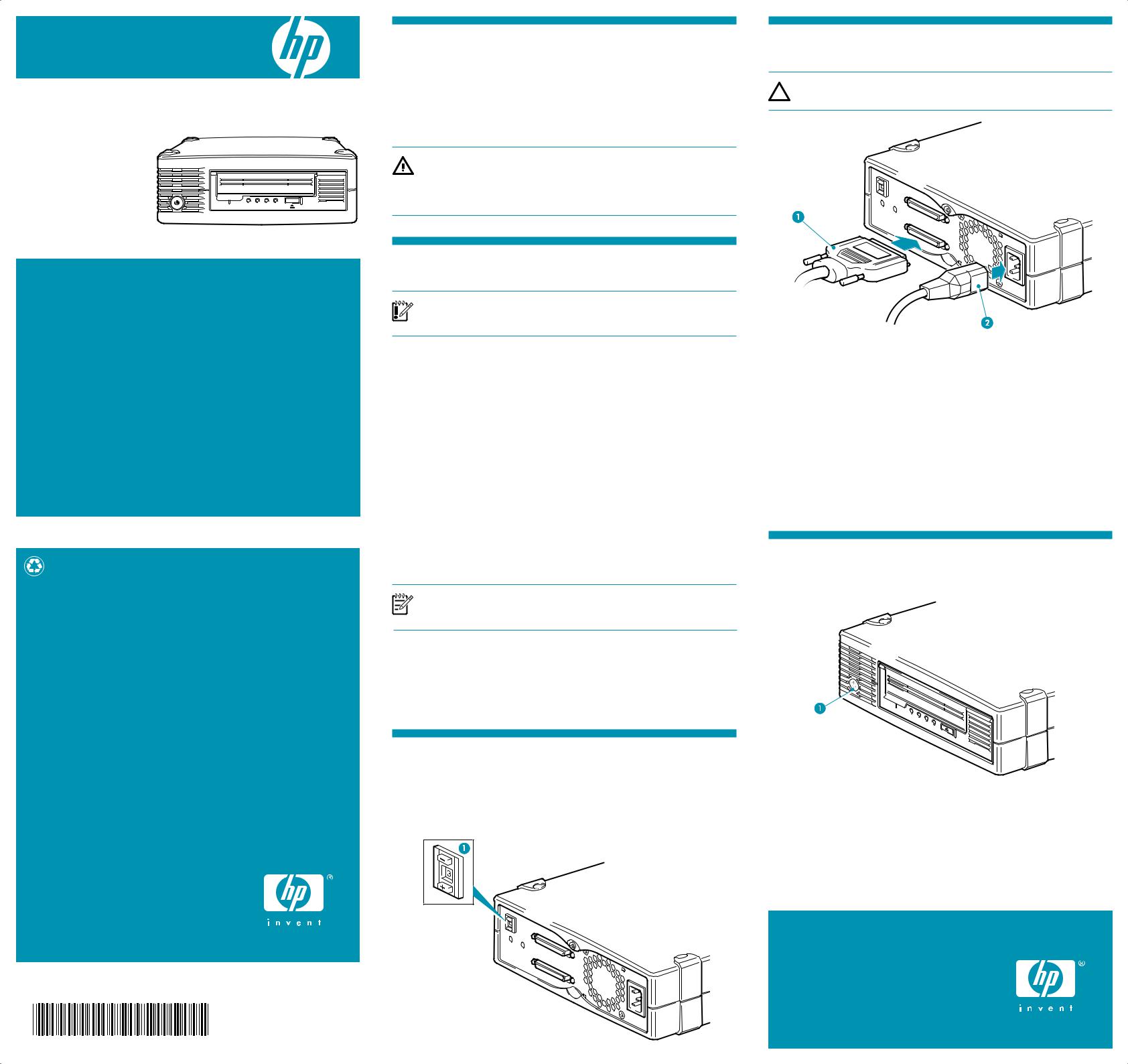 HP STORAGEWORKS ULTRIUM 232, STORAGEWORKS ULTRIUM 920, STORAGEWORKS ULTRIUM 448 User Manual