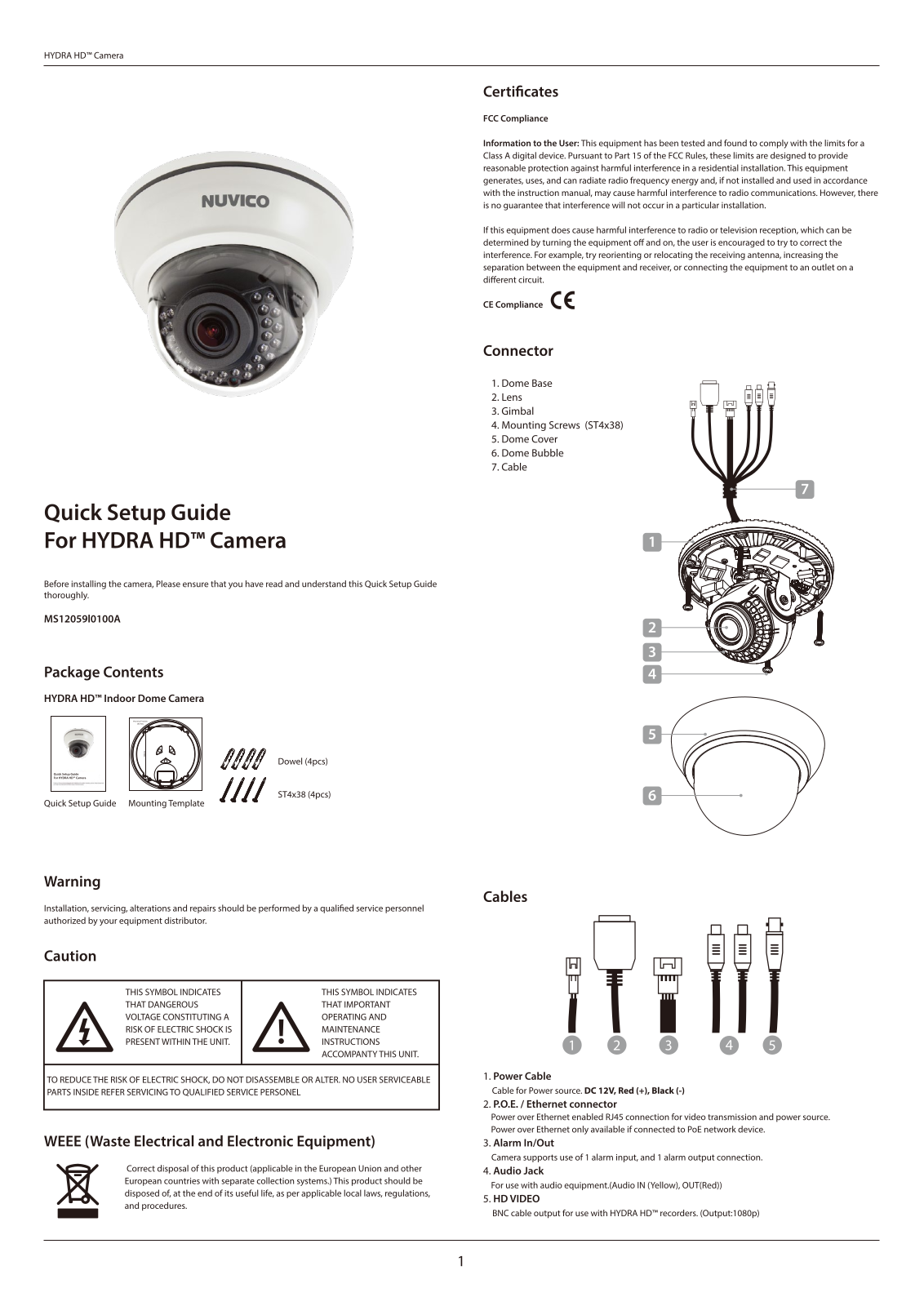 Nuvico HC-D31, HC-D3 User Manual