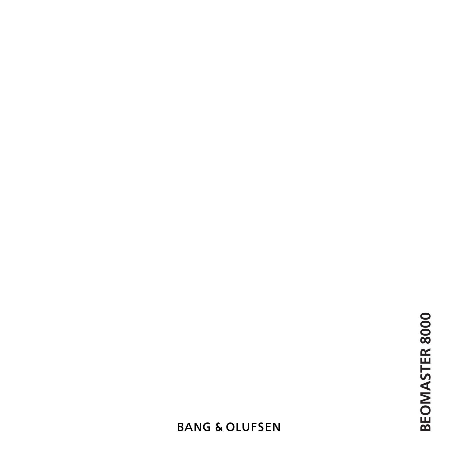 Bang Olufsen Beomaster 8000 Owners Manual