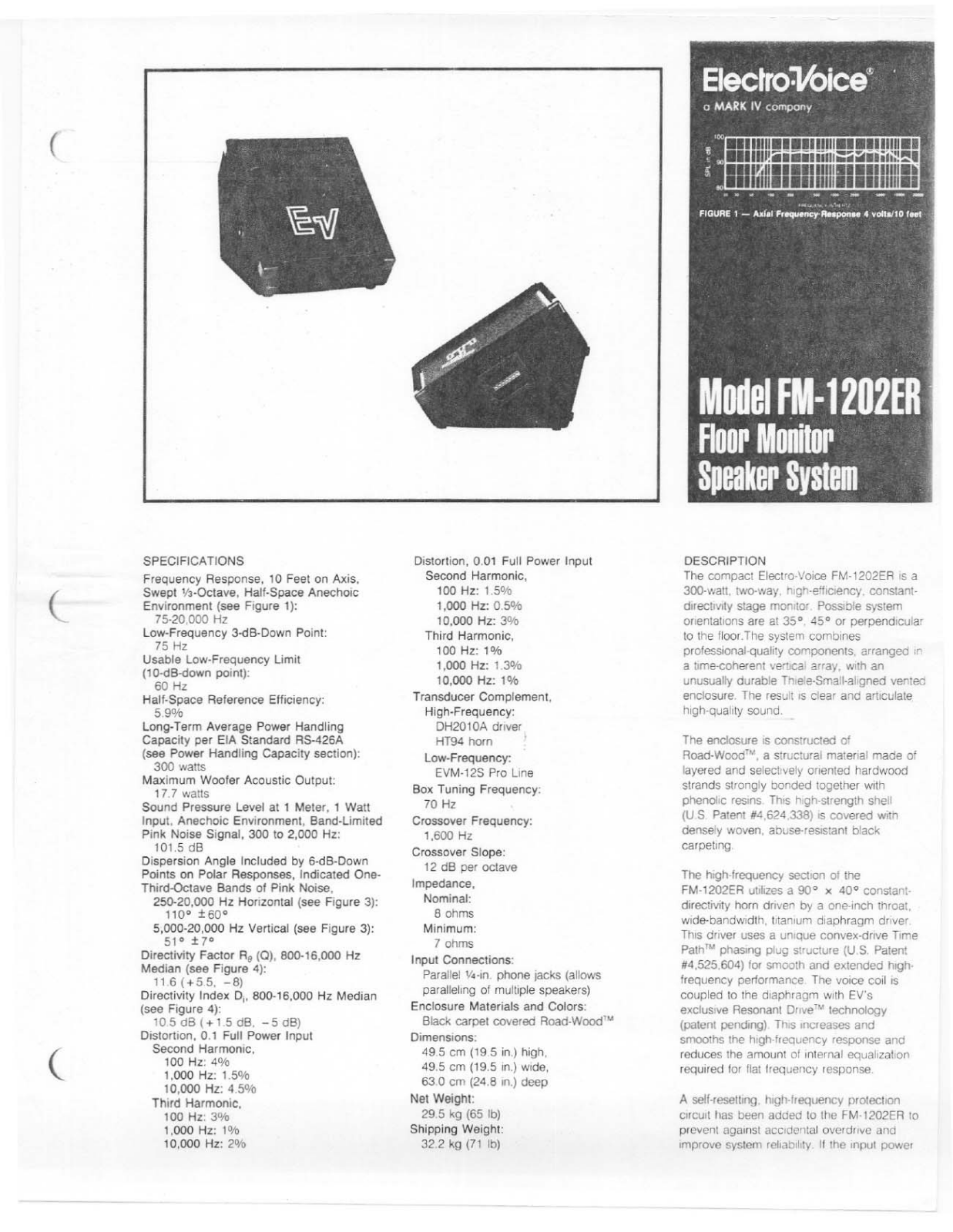 Electro-Voice FM-1202ER User Manual