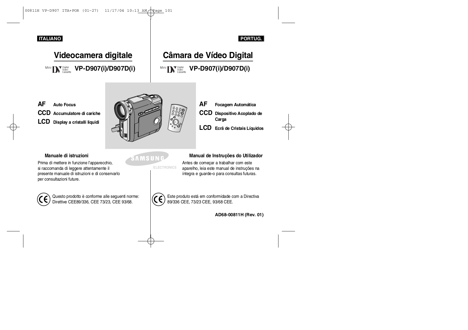 Samsung VP-D907, VP-D907I User Manual