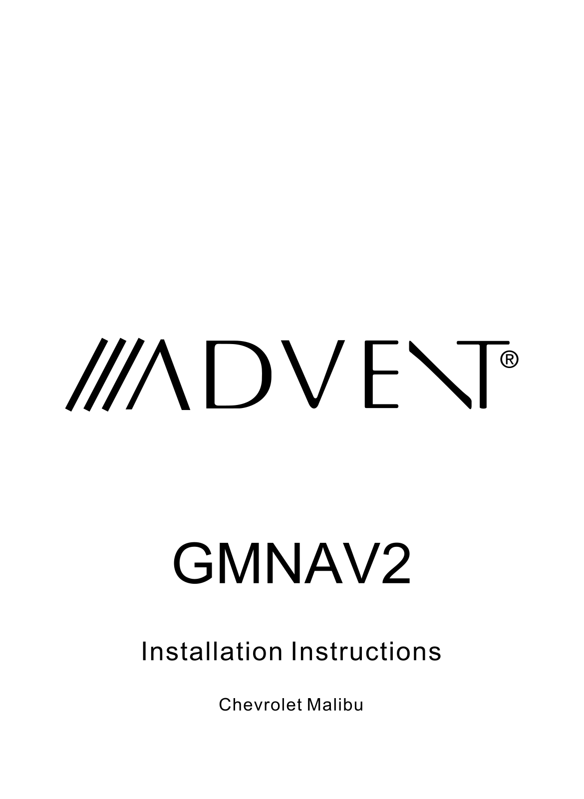 Audiovox GMNAV2 Installation Manual