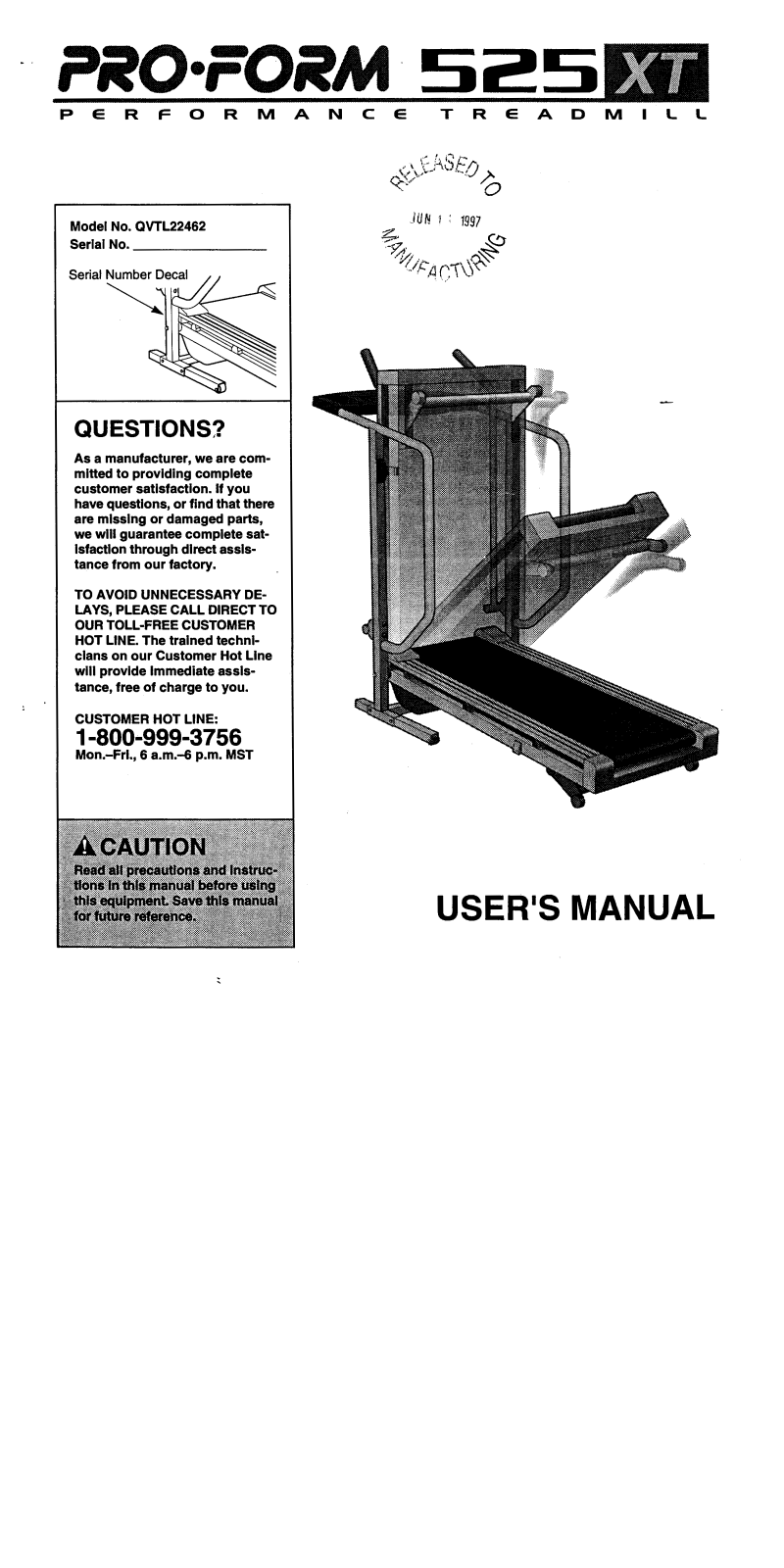 ProForm QVTL22462 User Manual