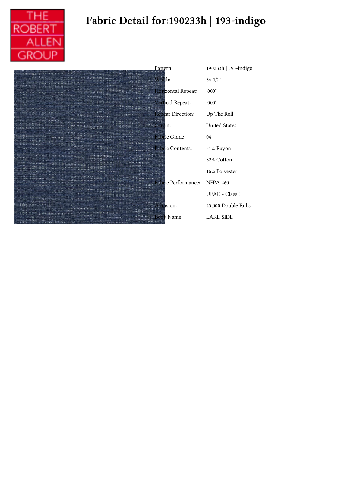 Duralee CRAL5227 Specifications - ManualMachine.com
