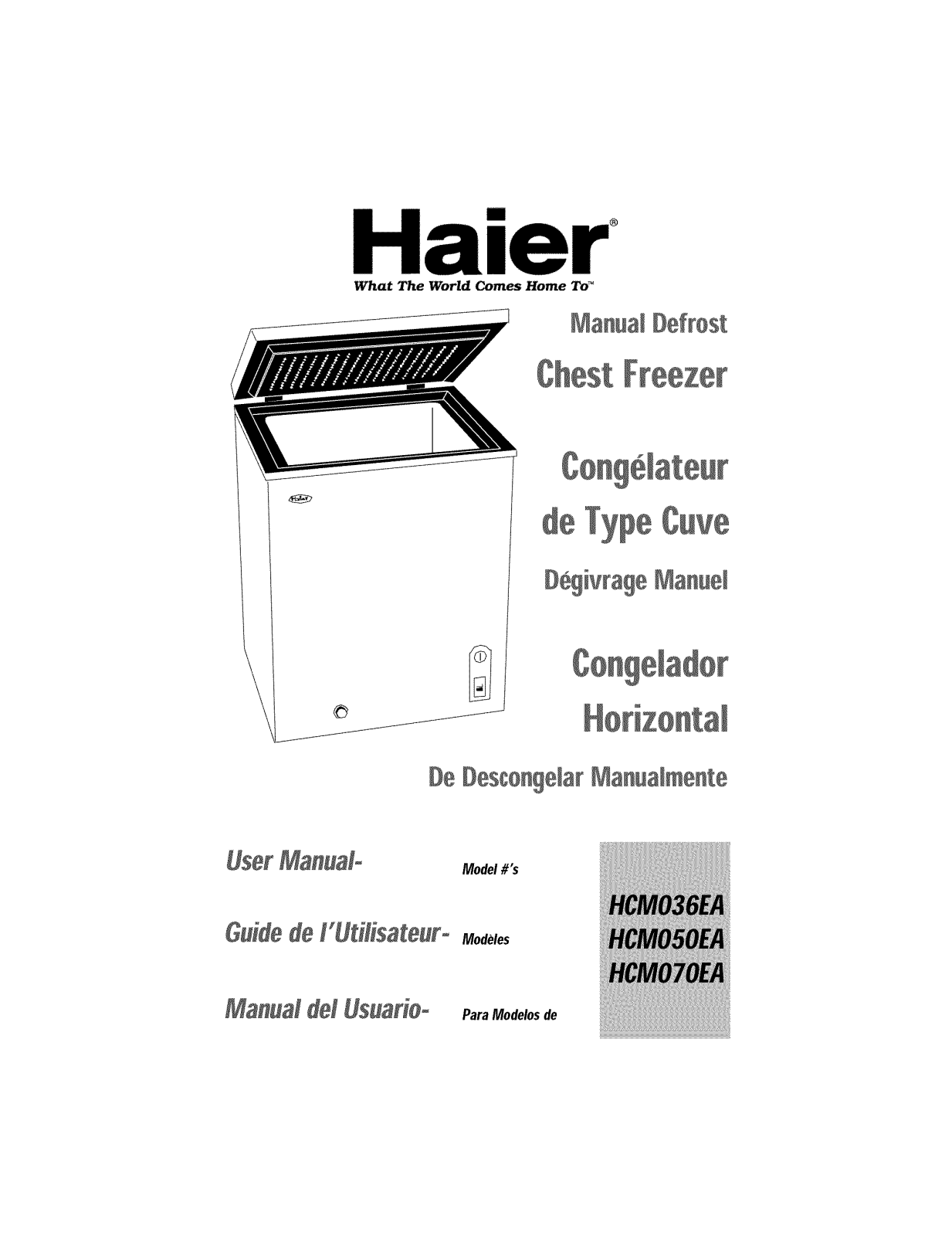 Haier HCM070EA, HCM050EA Owner’s Manual