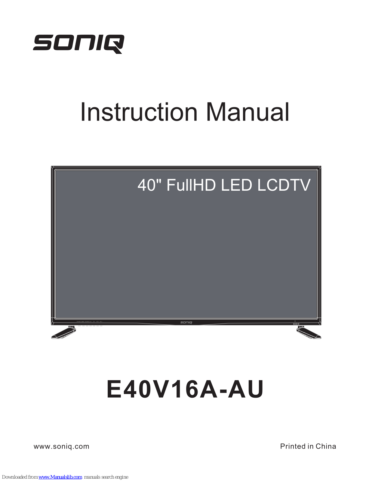 SONIQ E40V16A-AU Instruction Manual