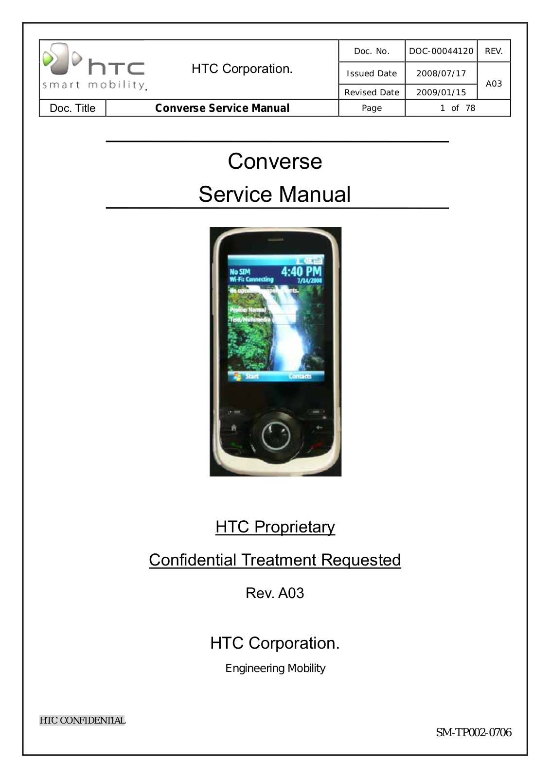 HTC SM-TP002-0706 User Manual