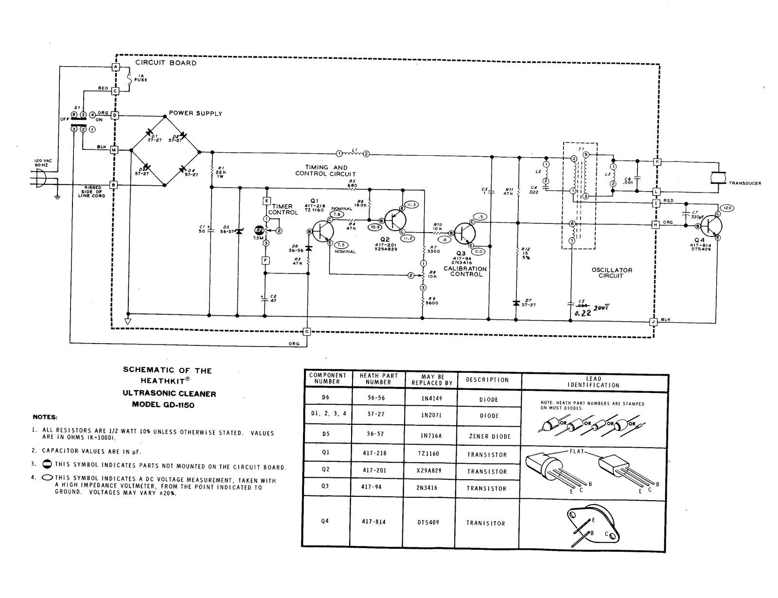 Heathkit GD-1150 Schematic