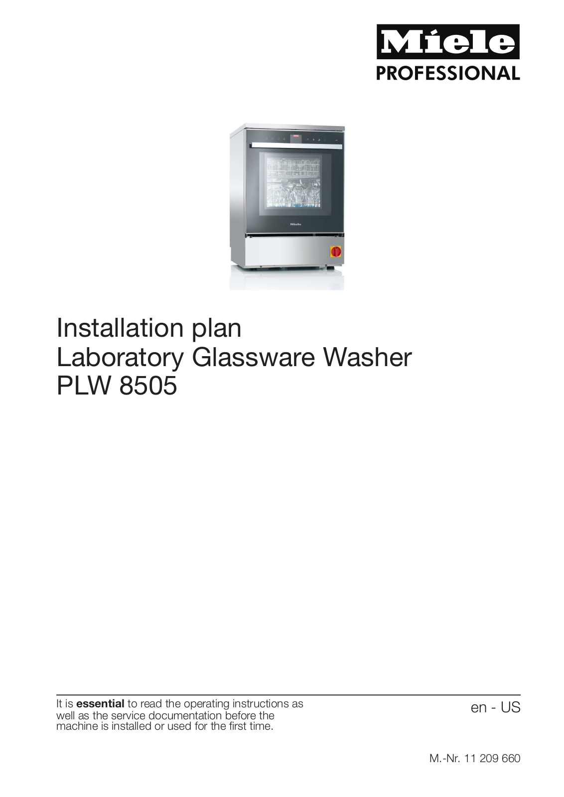 Miele PLW 8505 Installation diagram