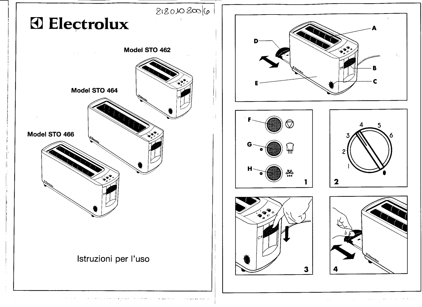 AEG STO464, STO466, STO462 User Manual