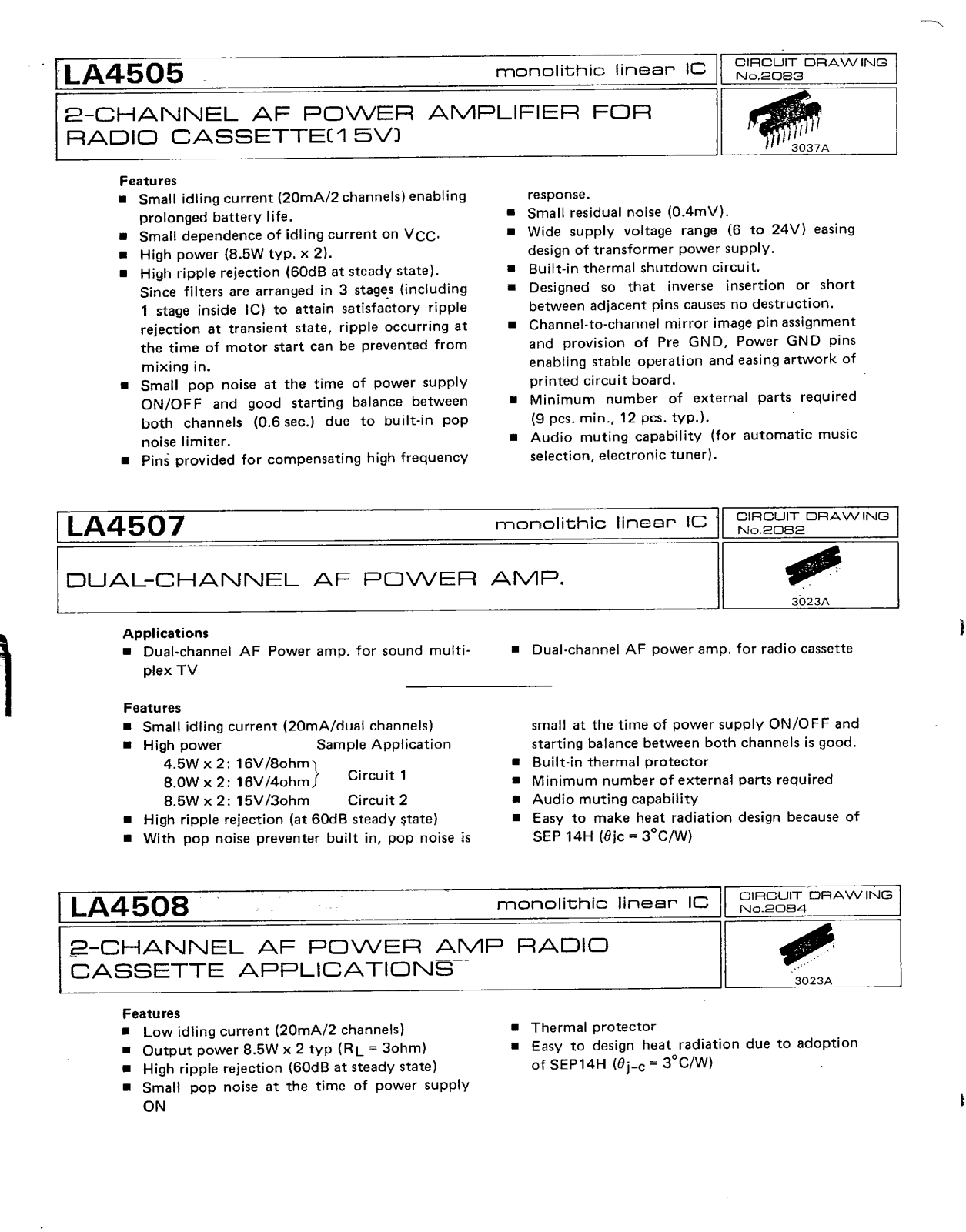 Datasheet LA4507 Specification - ManualMachine.com
