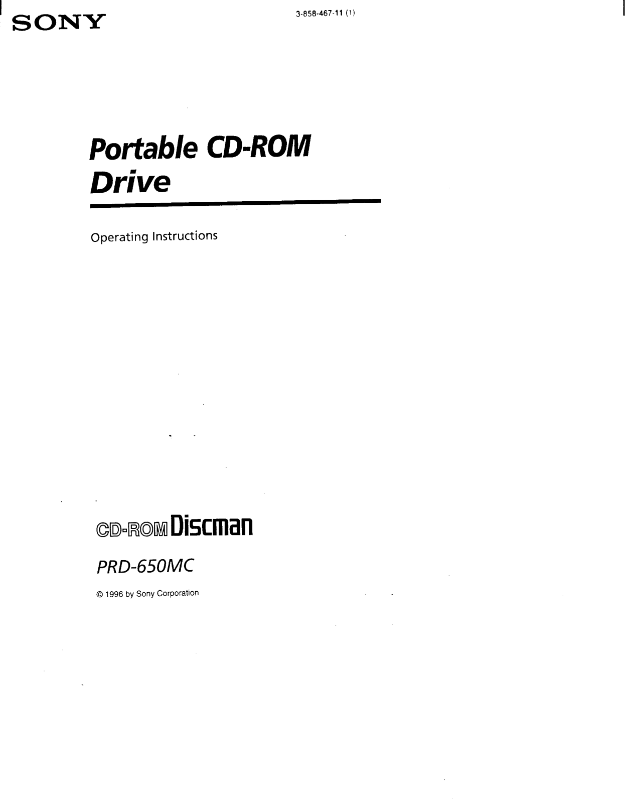 Sony PRD650MC User Manual