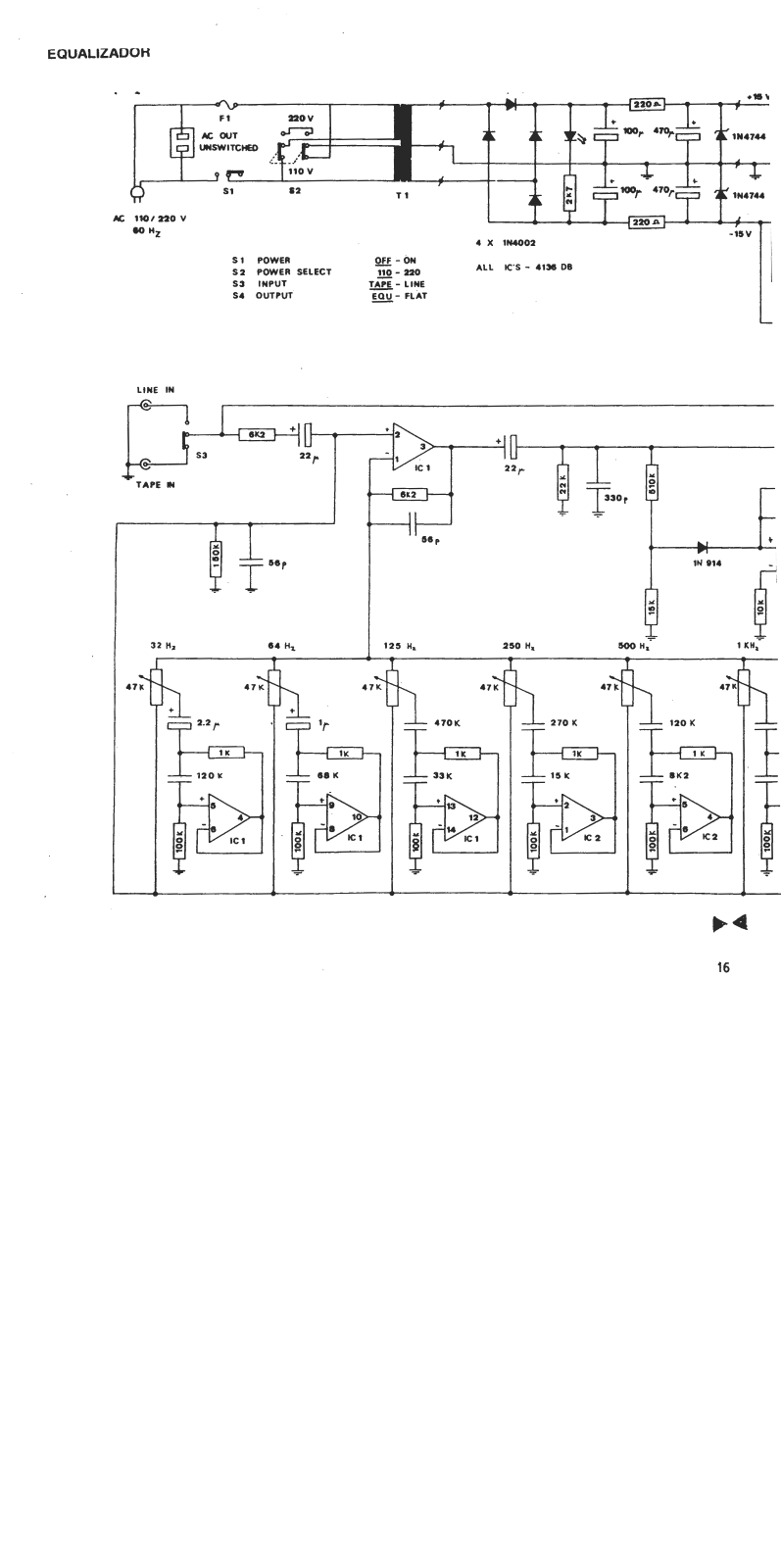 Cygnus GEQ1012 Schematic